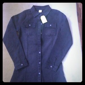 Girls Black Denim Dress